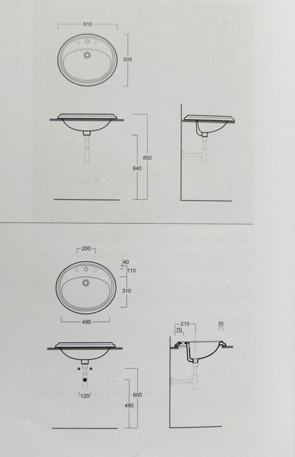 Lavabo Biarritz/Arcade bianco - immagine 3
