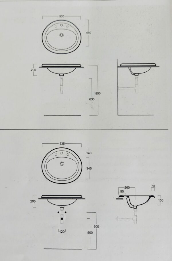 Lavabo Monia bianco - immagine 3