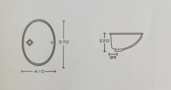 Lavabo 35 bianco - immagine 2