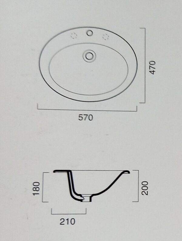 Lavabo Zero bianco - immagine 2