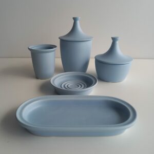 Set accessori bagno Roberta azzurro 5pz.