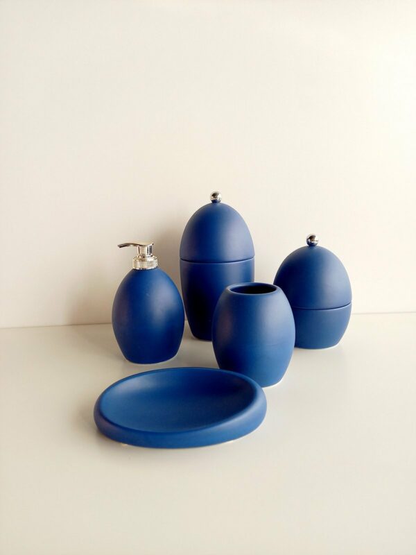Set accessori bagno Olivia blu 5pz.