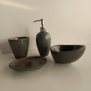 Set accessori bagno Elitè verde 4pz.