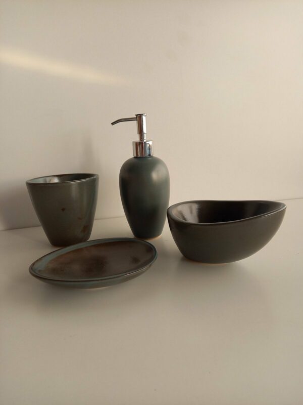 Set accessori bagno Elitè verde 4pz.