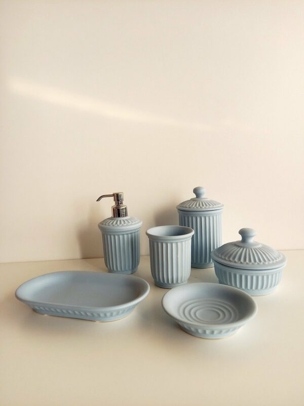 Set accessori bagno Giulia azzurro 6pz.