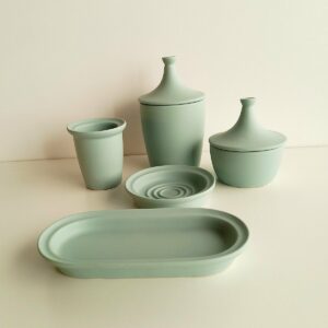 Set accessori bagno Roberta verde 5pz.