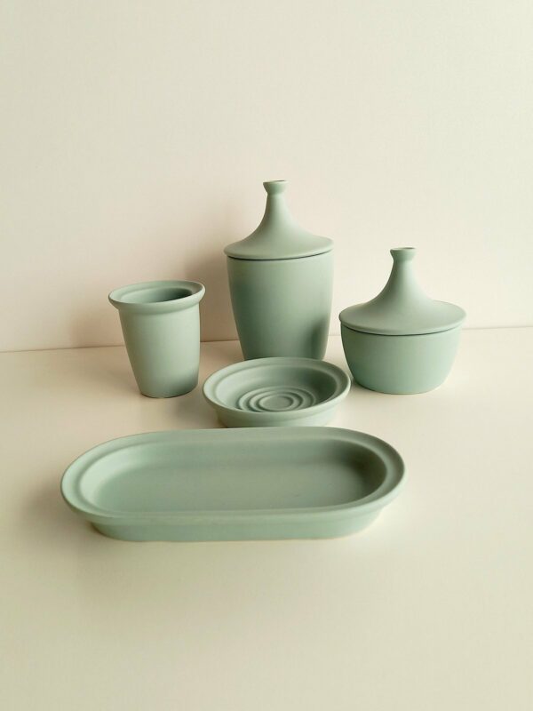 Set accessori bagno Roberta verde 5pz.