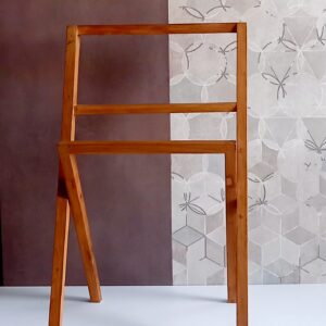 Piantana - portasalviette Compasso teak