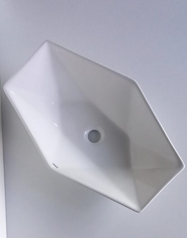 Lavabo Diamante ad appoggio bianco - immagine 2
