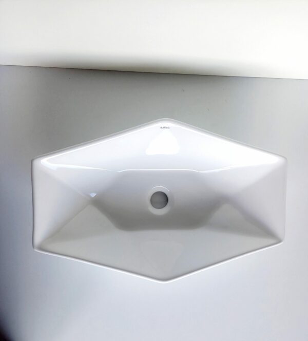 Lavabo Diamante ad appoggio bianco - immagine 3