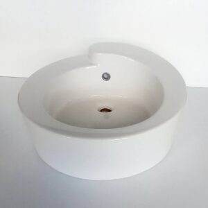 Lavabo Esch tondo ad appoggio bianco