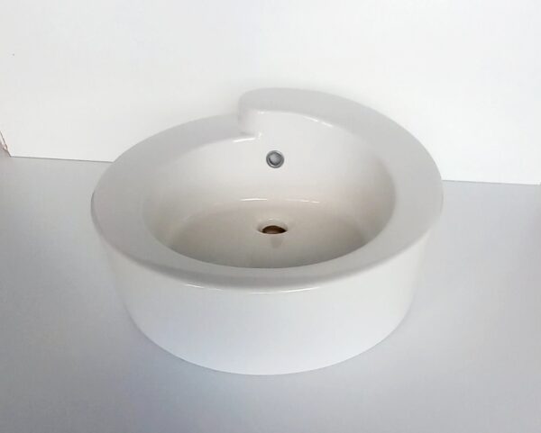 Lavabo Esch tondo ad appoggio bianco