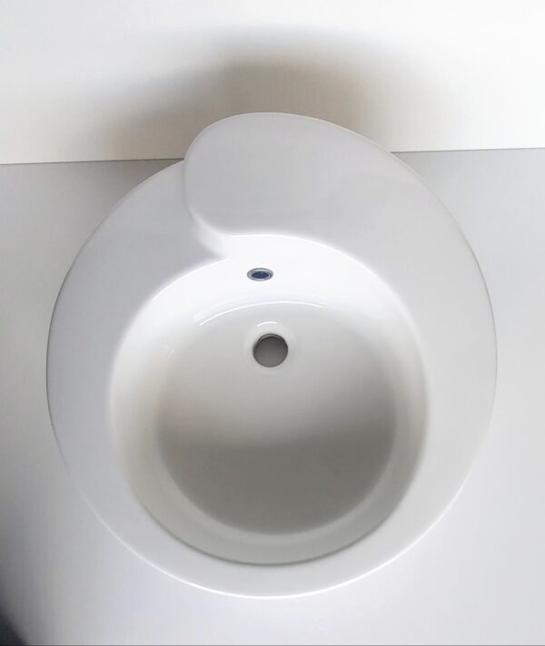 Lavabo Esch tondo ad appoggio bianco - immagine 2