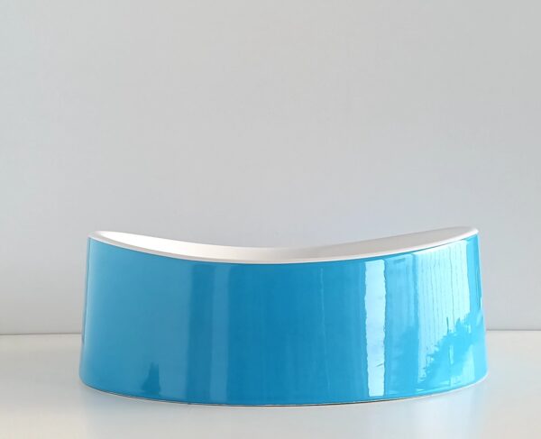 Lavabo Onda ad appoggio bianco/turchese - immagine 3