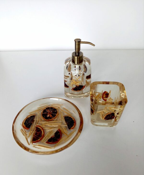 Set accessori bagno Arance 3pz. - immagine 2