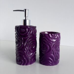 Set accessori bagno Baccar viola 2pz.