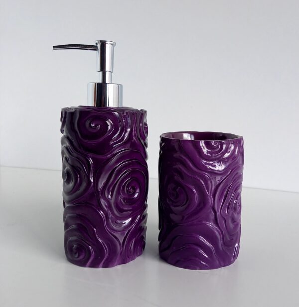 Set accessori bagno Baccar viola 2pz.