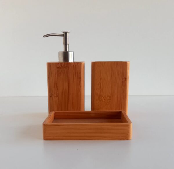 Set accessori bagno Bambù 3pz. - immagine 2