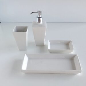 Set accessori bagno Jamila bianco 4pz.
