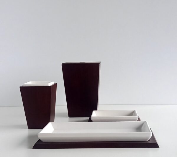 Set accessori bagno Kyoto tanganika 4pz. - immagine 2