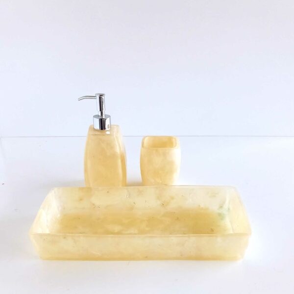 Set accessori bagno Perl madreperla 3pz.