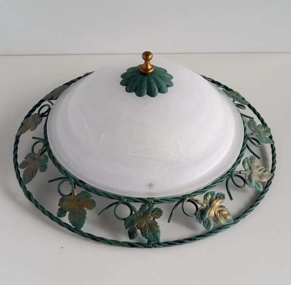 Plafoniera Etru verde ossido