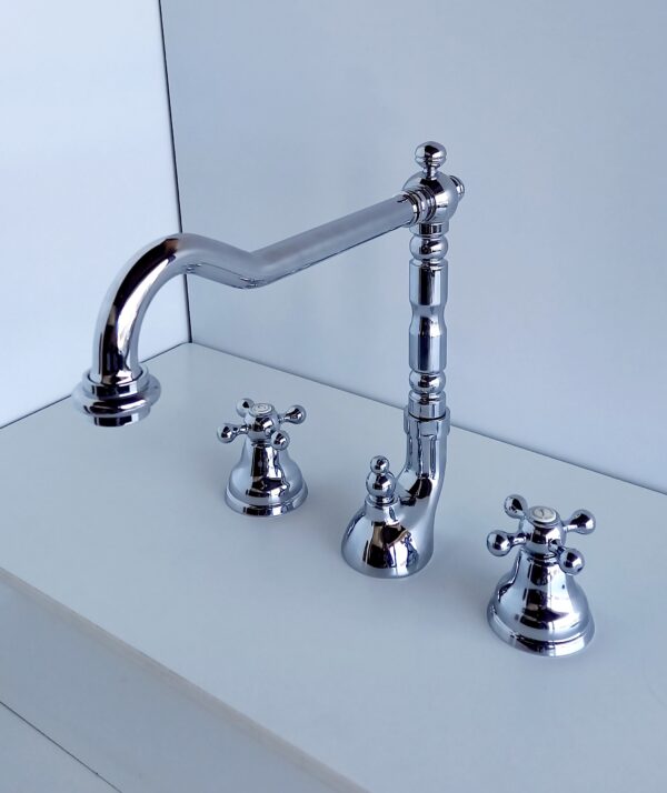 Rubinetteria lavabo tre fori Ulisse cromo - immagine 2