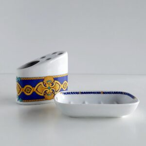 Set accessori  bagno Oval Impero blu 2pz.