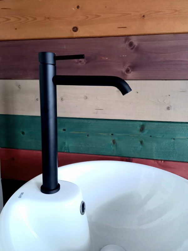 Miscelatore lavabo prolungato New Artemi nero opaco