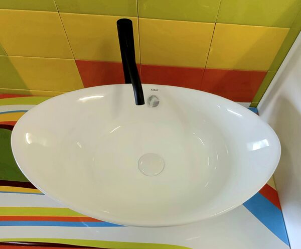 Lavabo LT30 ad appoggio bianco - immagine 2