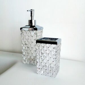Set accessori bagno Suite cristallo 2pz.