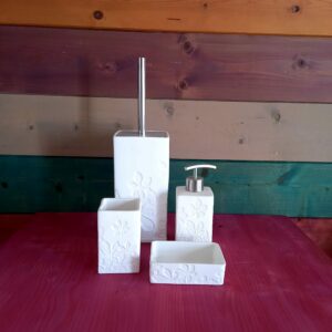 Set accessori bagno Salina bianco opaco 4pz.