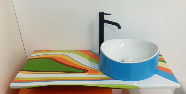 Composizione Texture multicolor con lavabo - immagine 2