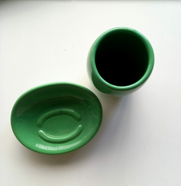 Set accessori bagno Colors verde 2pz. - immagine 2