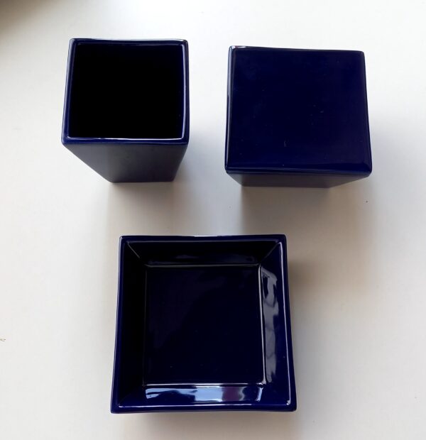 Set accessori bagno Joy blu 3pz. - immagine 5