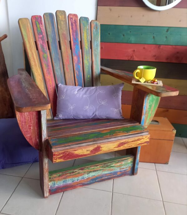 Sedia Adirondack teak multicolor - immagine 2