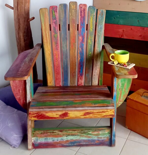 Sedia Adirondack teak multicolor - immagine 3