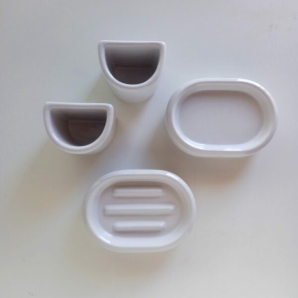 Set accessori bagno Bibi bianca 4pz. - immagine 3