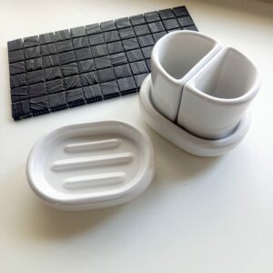 Set accessori bagno Bibi bianca 4pz.
