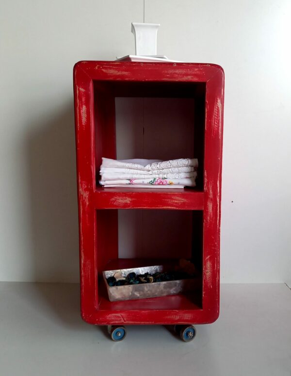 Mobile contenitore aperto Elegant rosso