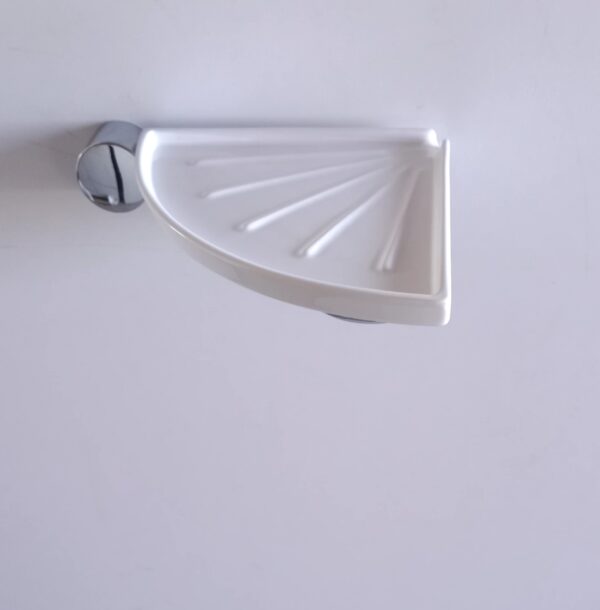 Portasapone ad angolo per doccia FORM2 cromo/ceramica