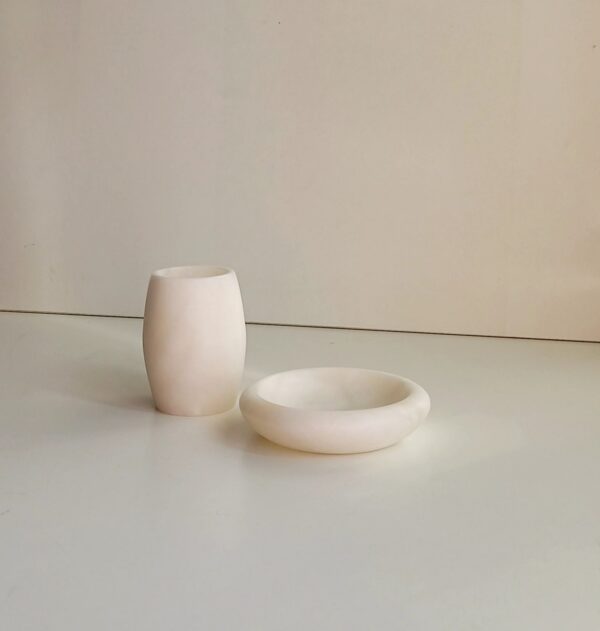 Set accessori bagno Bombay alabastro 2pz.