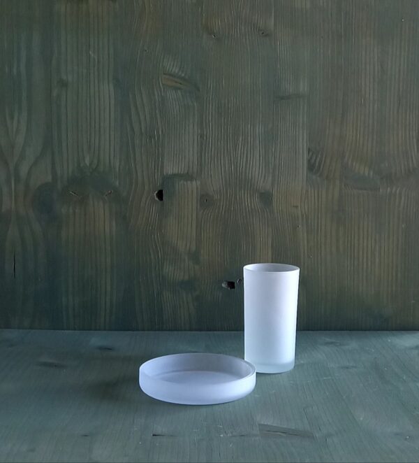 Set accessori bagno Tratto vetro satinato 2pz.