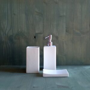 Set accessori bagno Domino bianco 3pz.