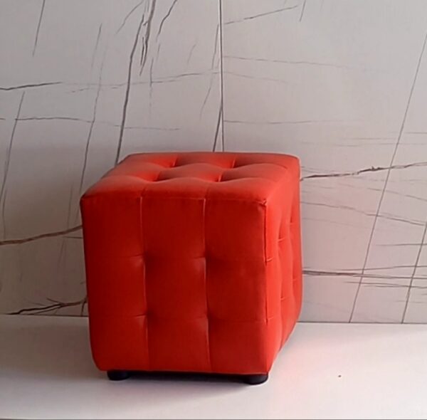 Pouf Kubo ecopelle rosso